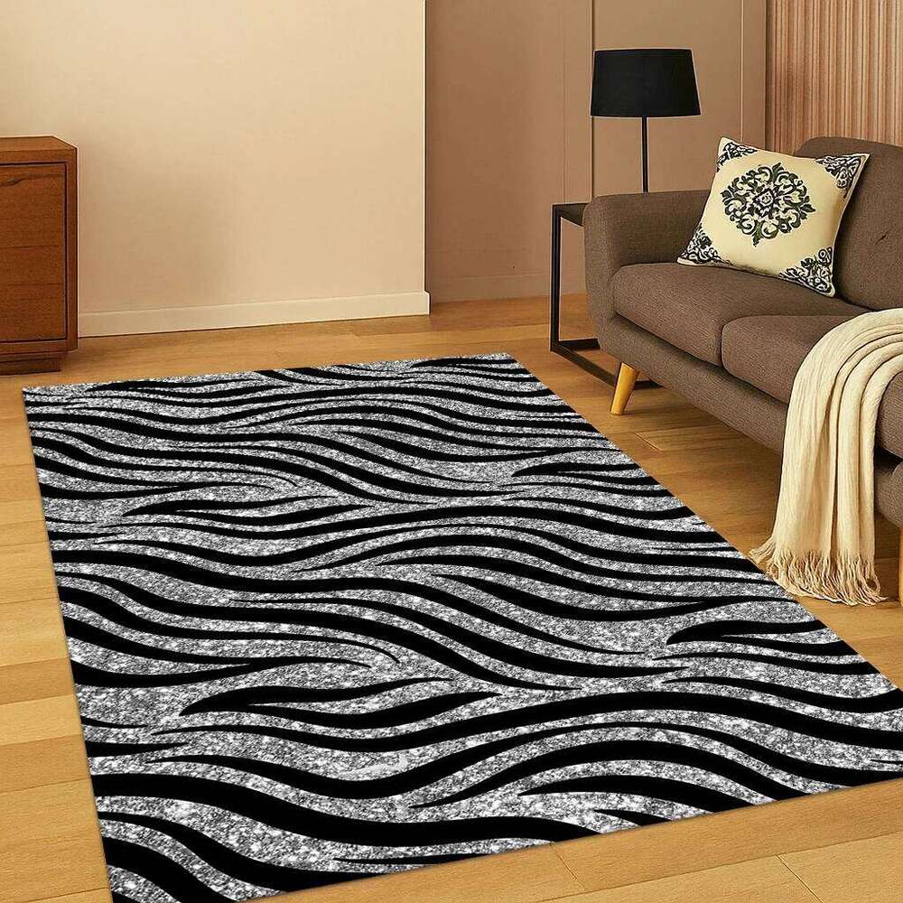 3D Zebra Leopard Print Tiger Stripe Carpet Rug for Playroom Bedroom Living Room Sofa Doormat Decor, Kid Game Non-slip Mat H260226