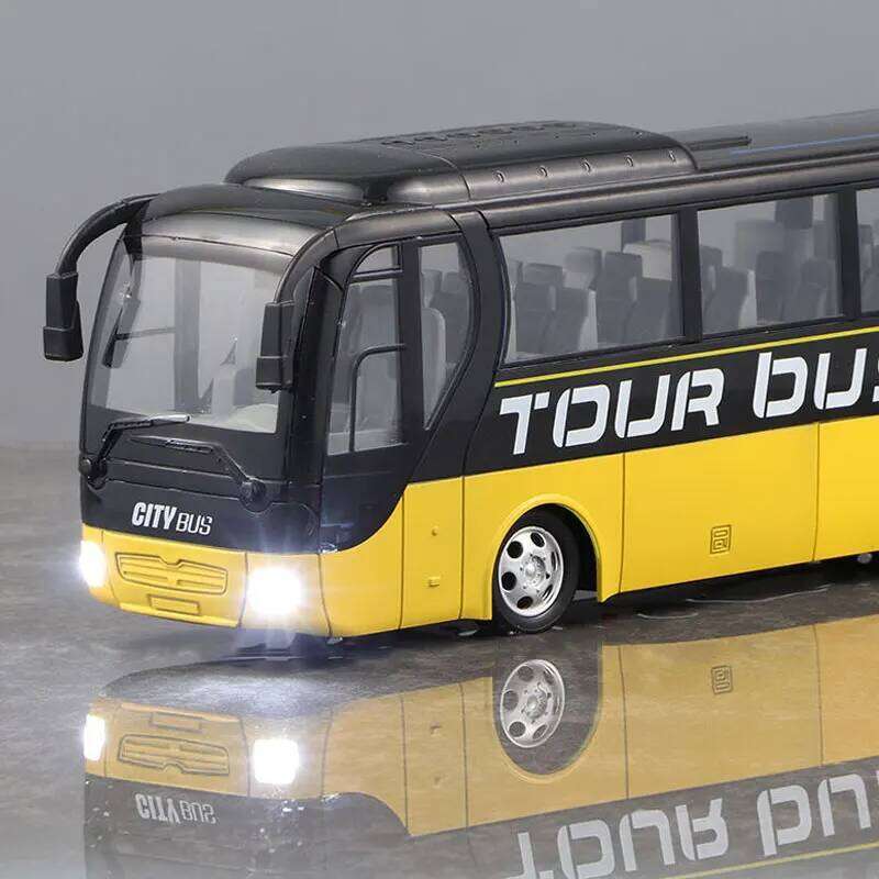2.4G Remote Control Car Double-decker Stretch Electric Bus 3km/h With LED Sound RC Electronic Vehicle Toy Kids Boy Gift H260227