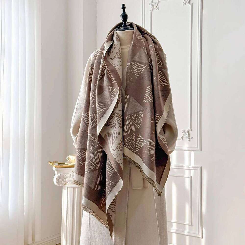 Elegant Double Sided Printed Pashmina Scarf from New Brand Ultra Soft, Warm with Fringe, Indispensable for Winter Z260226