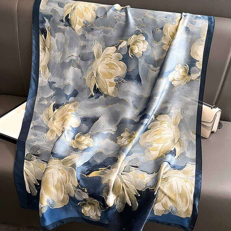 Spring Women's Luxury Design Polyester Material Smooth Soft Shawl Beach Scarf Z260226