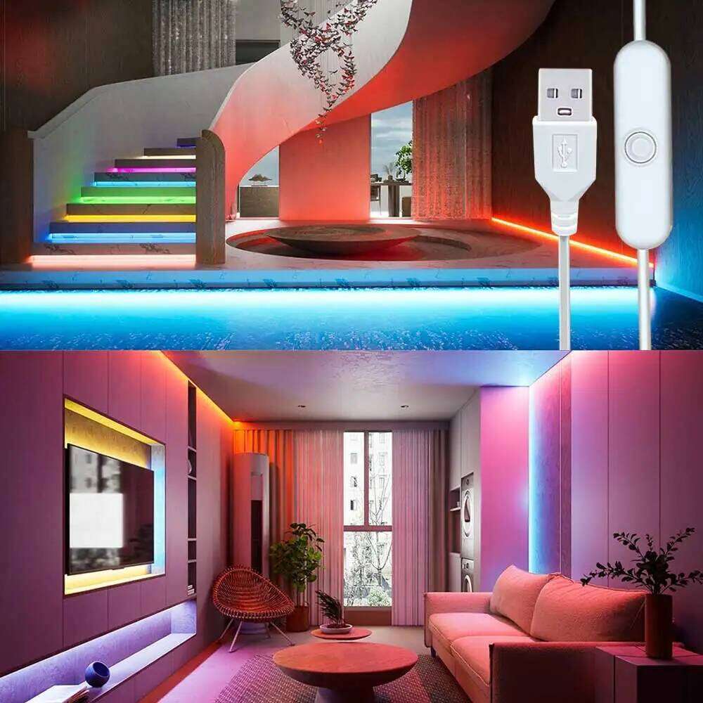 USB 5V FCOB 400LEDs/M LED Strip High-Density Flexible COB Led Light Tape RA90 Warm Cool White Z260226