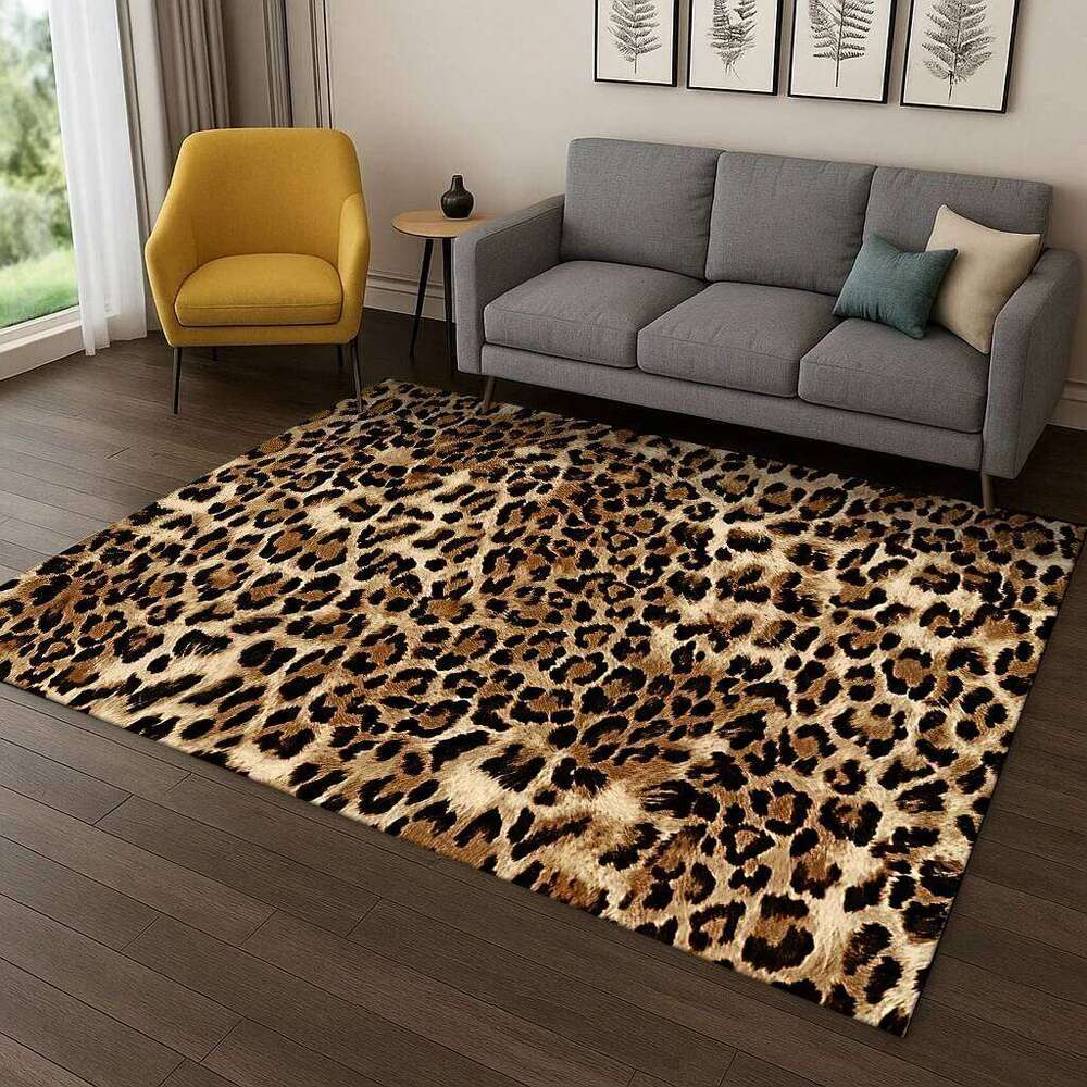 Colorful Zebra Stripes Leopard Print Carpet for Home Bedroom Living Room Sofa Doormat Decor,Area Rug Play Game Non-slip Mat H260226