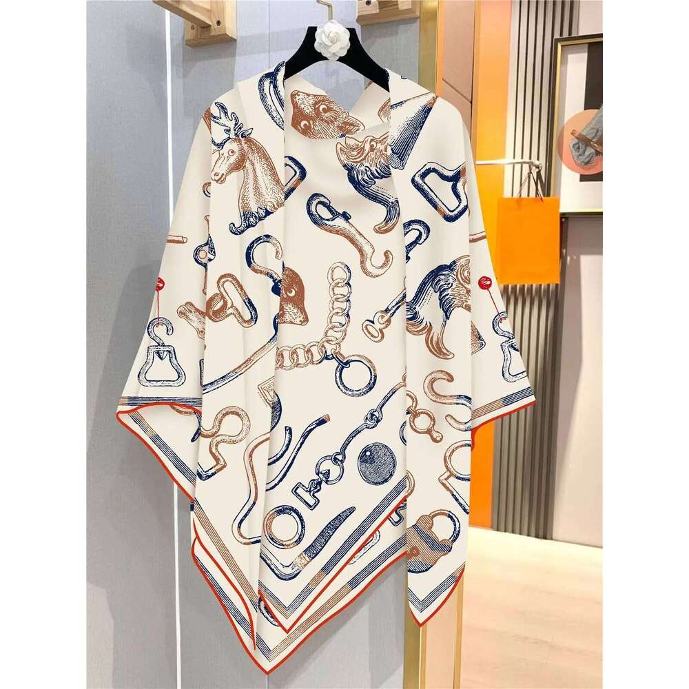 Women's Stylish Faux Silk Wool Scarf 130x130cm Elegant Large Warm Gift Ladies Office Party Christmas Celebrations Z260226