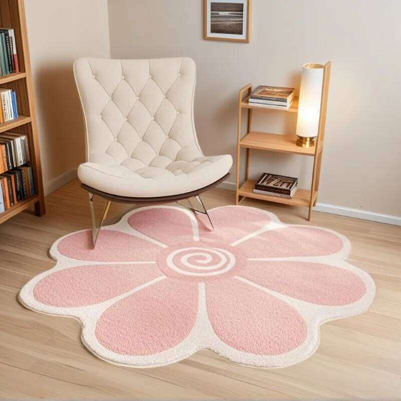 Flower Shape Non-Slip Floor Mat Bedroom Rugs Irregular Entrance Doormat Absorbent Bedside Mats Home Decor Soft Carpet H260226