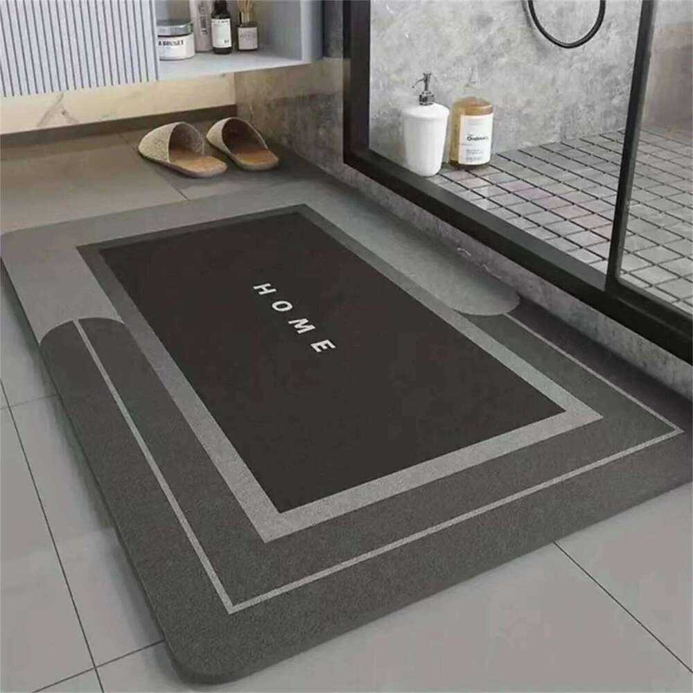 1pc 40*60cm Super Absorbent Floor Mat For Bathroom Non Slip, Fast Drying Soft, Carpet Shower Tub Outdoor Doormat Supplies H260227 - view 4