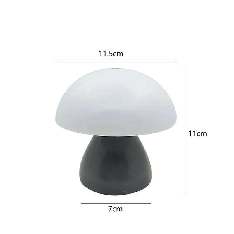 Mushroom Led Lamp Charging Touch Desk Coffee Bar, Hotel Bedroom Decoration, Nordic Creative Atmosphere, Small Table Light Z260227