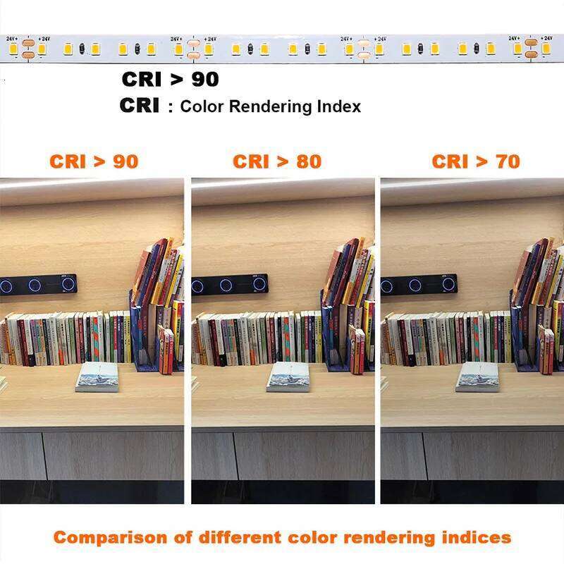 CRI90 High Brightness Single 5m 10m 15m 20m 25M 30m LED Strips 24V 12V Light Strip CRI 90 Flexible 20 meters Soft Lamp Bar Z260226