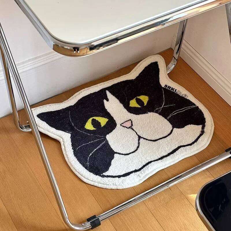 1 Piece of Cat Floor Mat Is Anti Slip, Waterproof, and Stain Resistant, Suitable for Bathroom, Bedroom, Kitchen, Home Decoration H260226