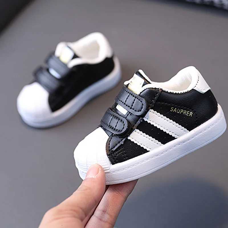 Kids Sneakers Iconic Shell Toe Non-marking Dual Strap Breathable Shoes for Toddler Baby Boys Girls Casual WalkingT260227