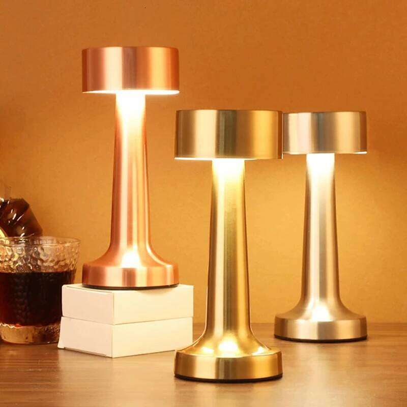 Rechargeable Retro Lamp Metal Touch Decor for Bar Coffee Table Restaurant Decoration Light Desk LED Night Lights Bedroom Z260227