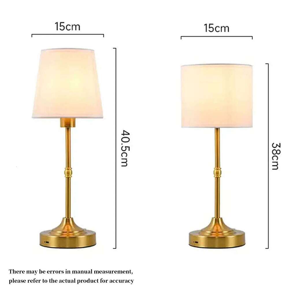 Cordless Table Rechargeable Battery Lamp with 3-Level Dimmable Fabric Touch Bedside Lamps for Bedroom, Living Room Z260227