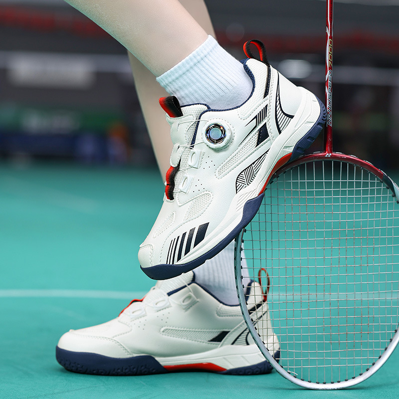 Free shipping Children's badminton shoes with adjustable buckle suitable for men's , women's and young boys and girls Perfect for light