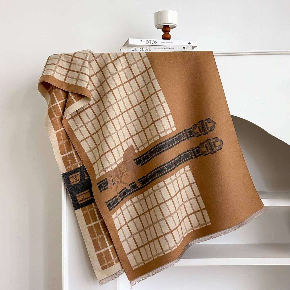 Luxury Brand Winter Imitation Cashmere Scarf Women Female Warm Pashmina Shawls Wrap Scarves Blanket Thick Ladies Bufanda Design Z260226