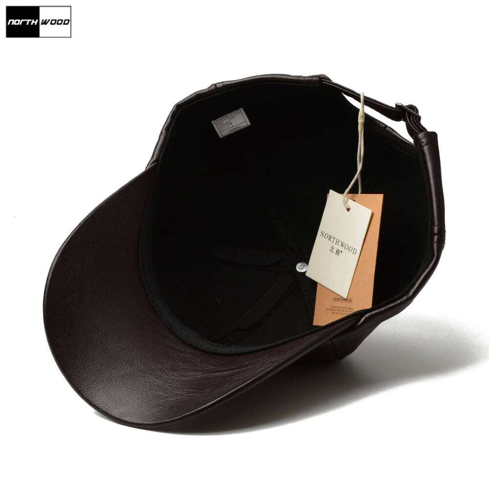 NORTHWOOD High-Quality Adjustable Faux Leather Baseball Cap Warm Medium Thickness Men's Snapback Hat for Autumn Winter Z260226