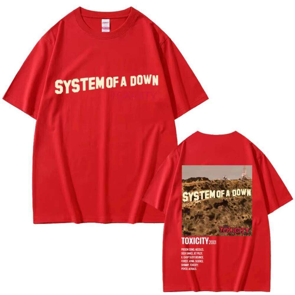 Alternative Metal Rock Band System of A Down Toxicity Album Graphic T-shirt Men's Women Casual Vintage T-shirts C260227