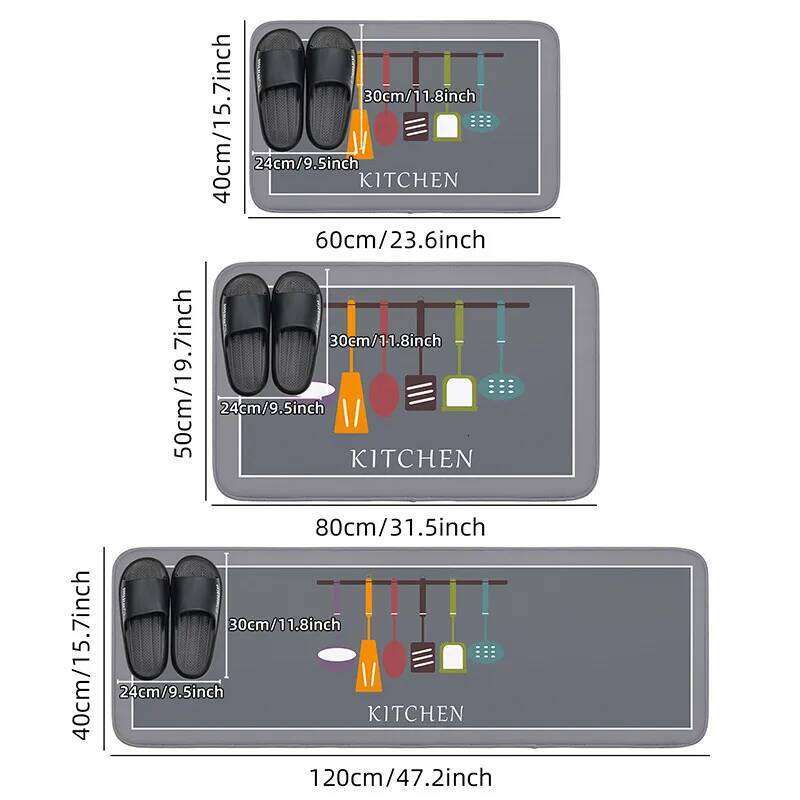 Multi-purpose Sponge Water Absorption Mat: Kitchen, Bathroom Anti-skid, Moisture Absorption, Machine Washable Carpet H260226