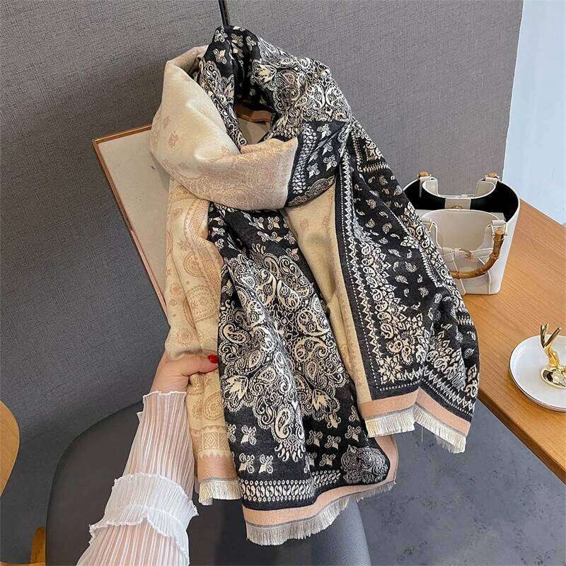 Autumn and Winter Travel Warm Cashmere Shawl Scarf Fashion Women Luxury Print Pashmina Blanket Wraps Female Poncho Bufanda Z260226