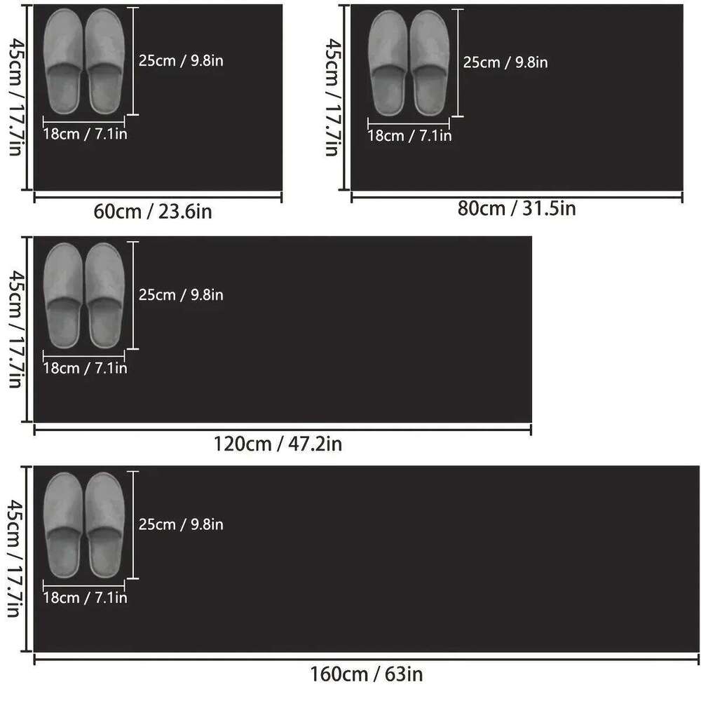 Household long strip kitchen floor diatomaceous earth printed absorbent restaurant anti-slip entrance mat H260226