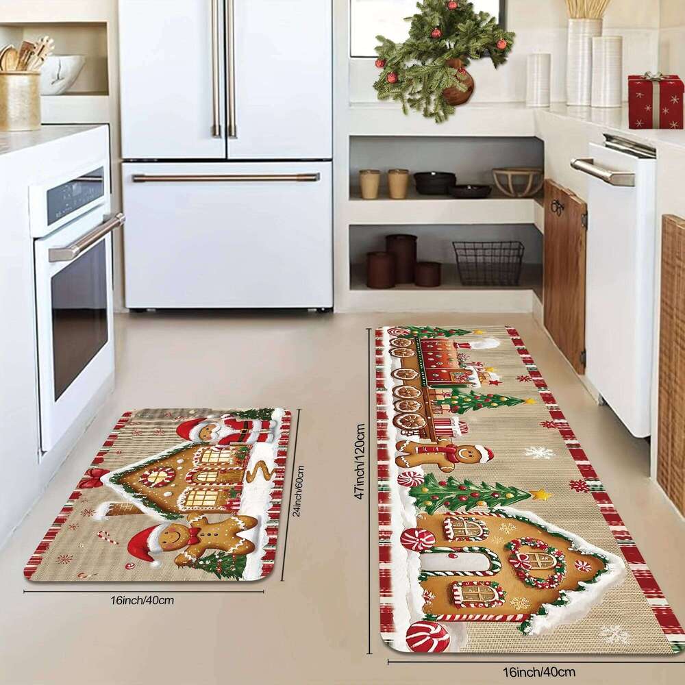 VIKAMA Merry Mat, Christmas Rug House Santa Tree Kitchen Rugs Living Room Carpet Home Decor Welcome Door H260226