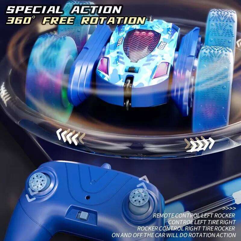 Stunt Double Sided Flip 2.4G Remote Control Cars 360 Rotation RC Off Road Drift Car Children Gifts For Kids Adults Toys H260227