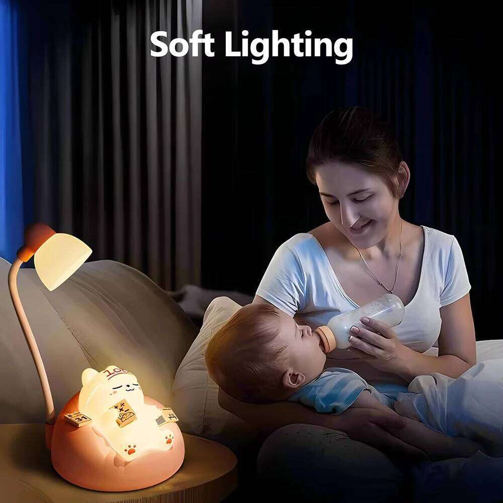 LED Desk Lamp Mini Cat Dimming Reading 3 Lighting Mode USB Rechargeable Bedside Nightlight Cute Portable Night Light Gifts Z260227