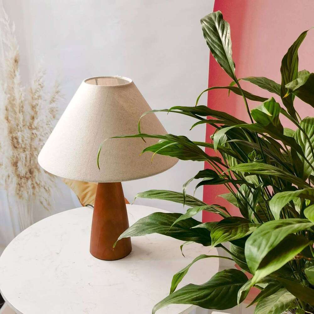 century solid wood table blogger bedroom texture new Chinese style retro atmosphere bedside lamp Z260227