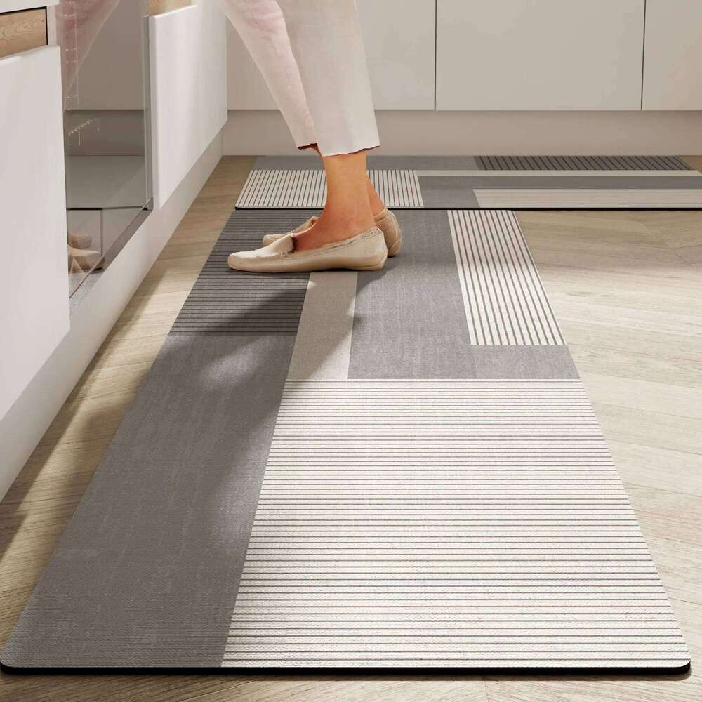 Super Absorbent Shower Bathroom Anti-Slip Carpet Rug Simple Kitchen Entrance Soft Door Bathtub Side Bath Mat Home Decor H260226