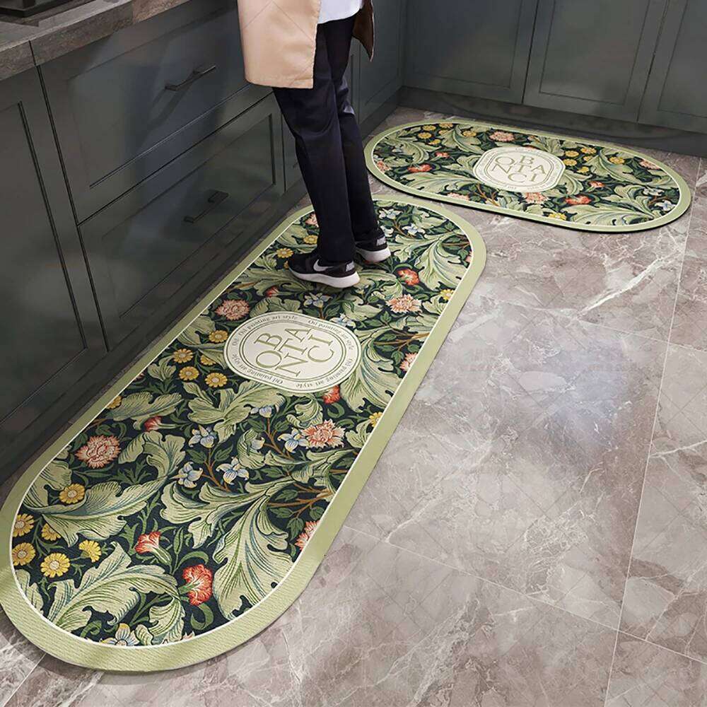 Absorbent Non-slip Floor Mat Absorb Oil Kitchen Long Area Rug Bedroom Carpet Entrance Doormat Home Decor Room Tapis H260226