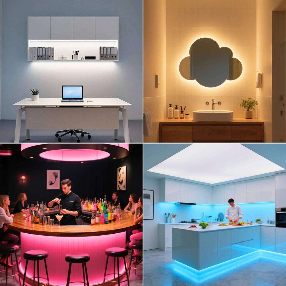 DC 12V 24V 2835 120LEDs/M LED Strip White/Green/Red/Blue/Pink/Yellow/Ice Blue IP21 Flexible Ribbon Tape Rope Light 5M 10M/Roll Z260226