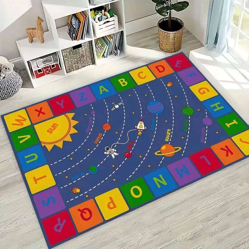 ABC Animal Alphabet Cartoon Early Educatio Kid Crawling Playroom Rug Carpet for Bedroom Living Room Sofa Doormat Decor,Non-slip H260226