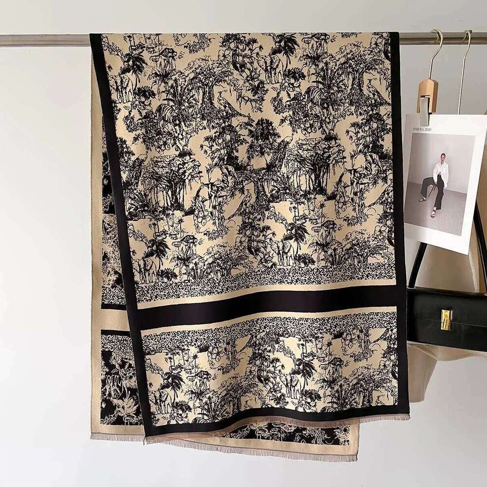 Luxury Winter Cashmere Scarf Women 2024 Design Warm Pashmina Blanket Poncho Scarves Female Shawl Wraps Thick Foulard Bufanda Z260226