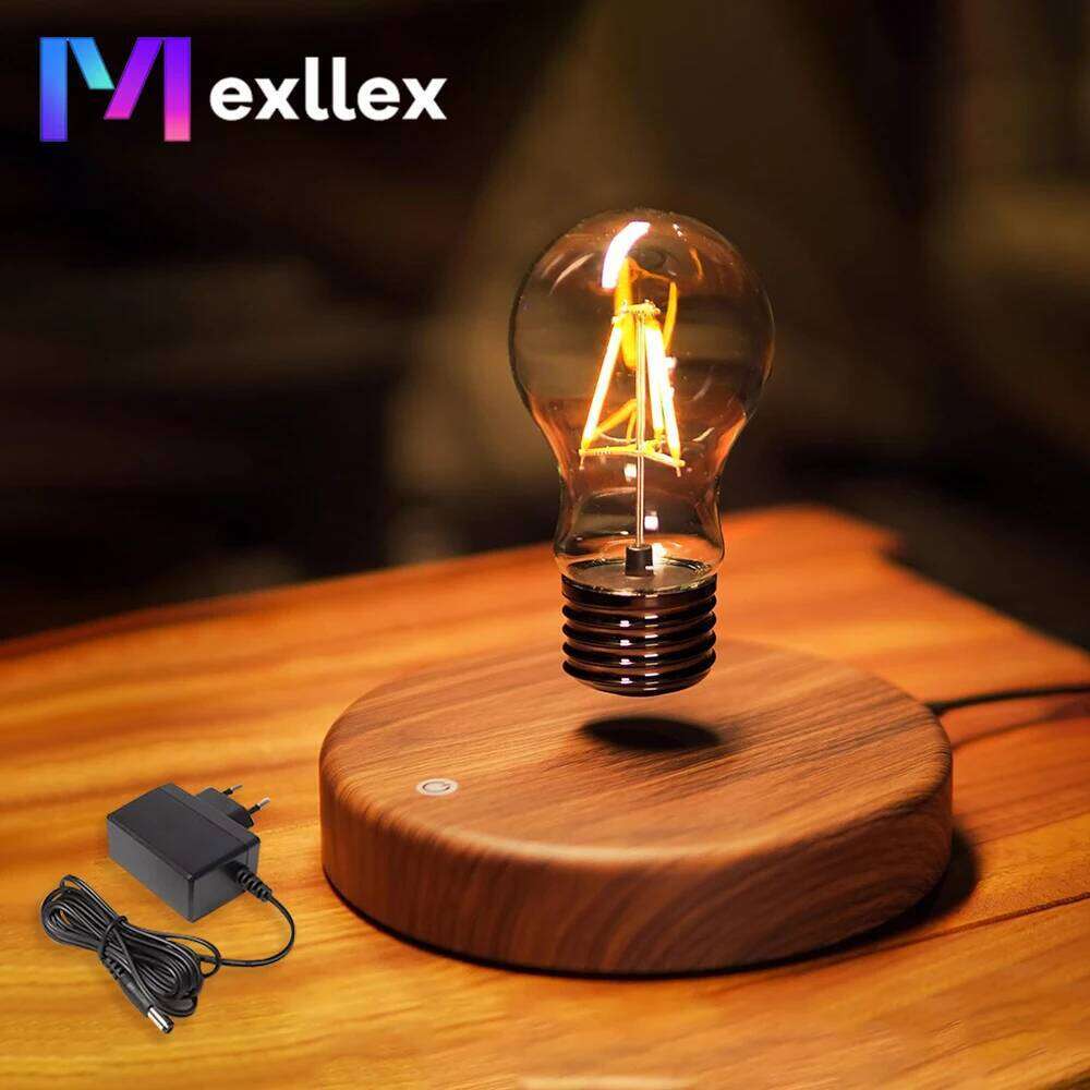 Wireless Levitating Magnetic Floating LED Desk Table Night Light, 360 Degree Automatic Rotate Bulb Lamp for Gifts, Room, Office Z260227