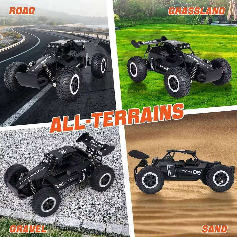 1:16 2.4G Model 2WD High-Speed Off-road RC With LED Light Remote Control Climbing Vehicle Outdoor Trucks Car Gifts Kids Toys H260227