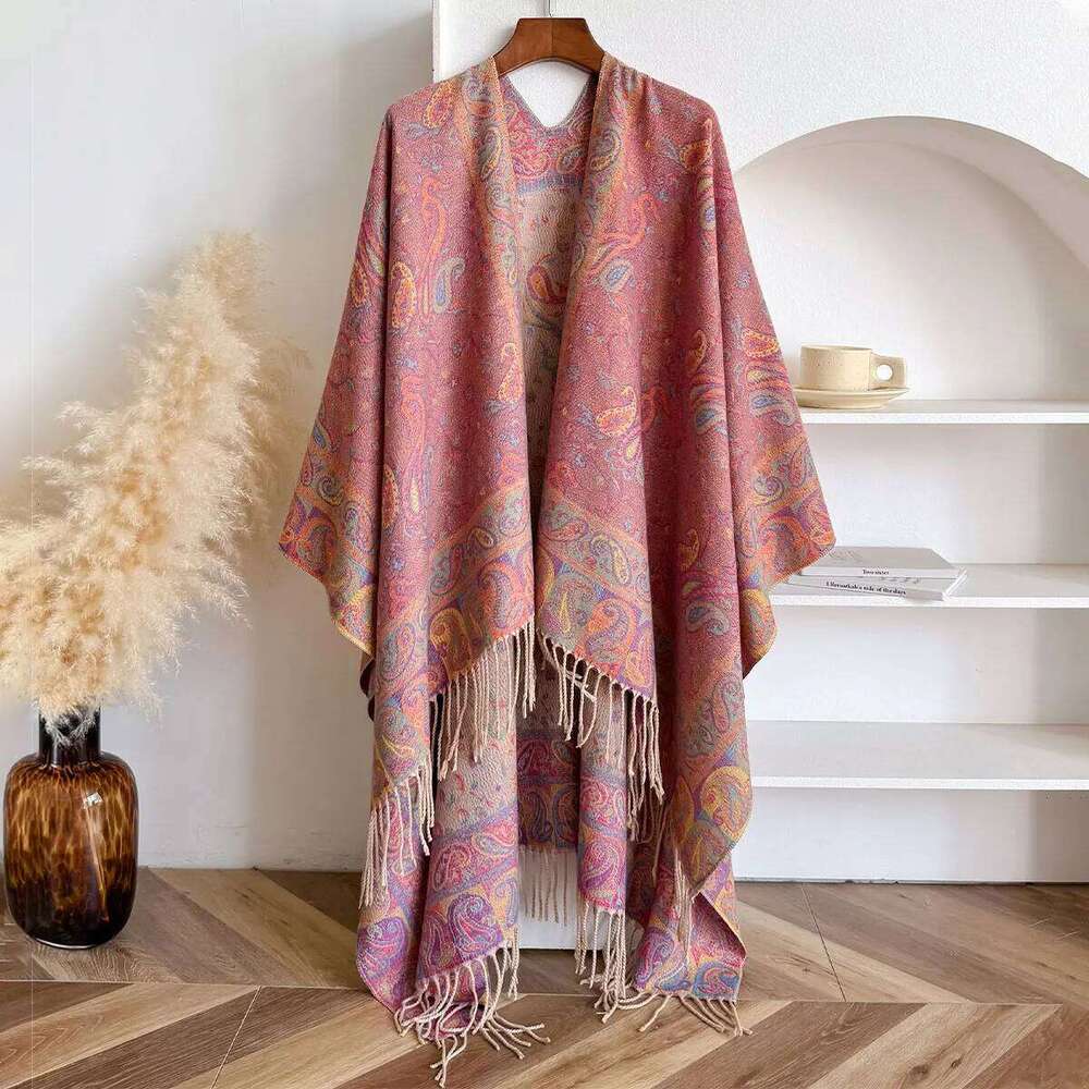 Women Winter Warm Imitation Cashmere Scarves Ethnic Style Pashmina Shawl Wrap Neckerchief Female Bufanda Echarpe Design Scarf Z260226