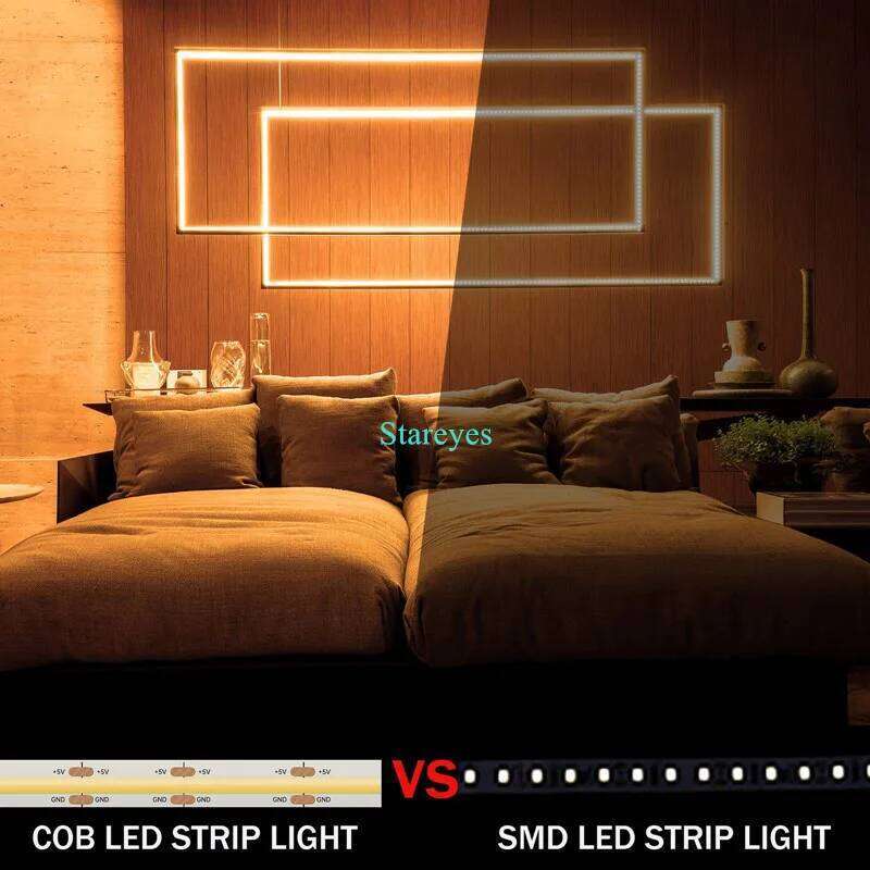 COB Strip 320 480 LED/m 5m 10m 12V 24V High Density Flexible FOB FCOB Led Light RA 90 LED Tape Rope Linear Dimmable Z260226