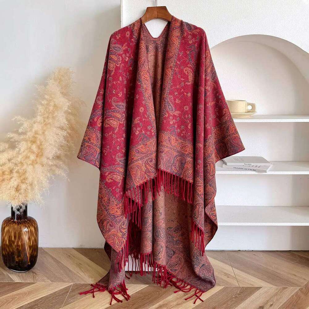 Women Winter Warm Imitation Cashmere Scarves Ethnic Style Pashmina Shawl Wrap Neckerchief Female Bufanda Echarpe Design Scarf Z260226