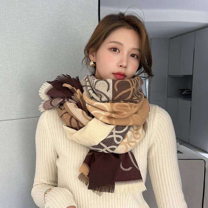2024 New Europe Version Fashion Hair Scarf Senior Sense Office Thick Warm Shawl for Women Both Casual and Versatile Bib Z260226