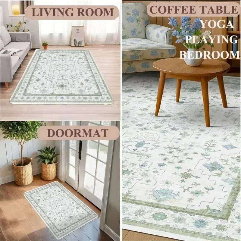 VIKAMA Nordic Minimalist Modern American Abstract Living Room Coffee Table Mat Bedroom Bedside Carpet Home Decoration H260226
