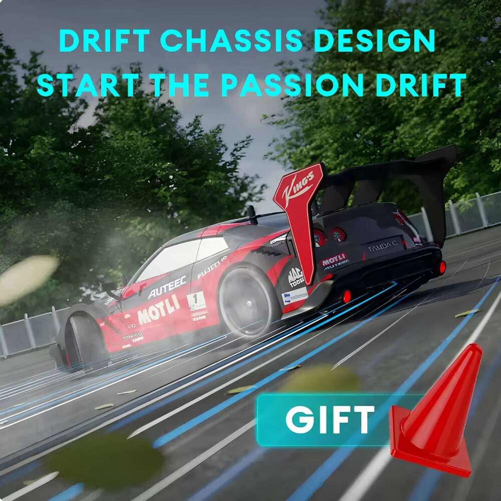 40KM/H High-Speed Remote Control Car1:16 4WD Rechargeabl Racing Drift Electric Graffiti RC Cars Birthday Toys for Boys H260227