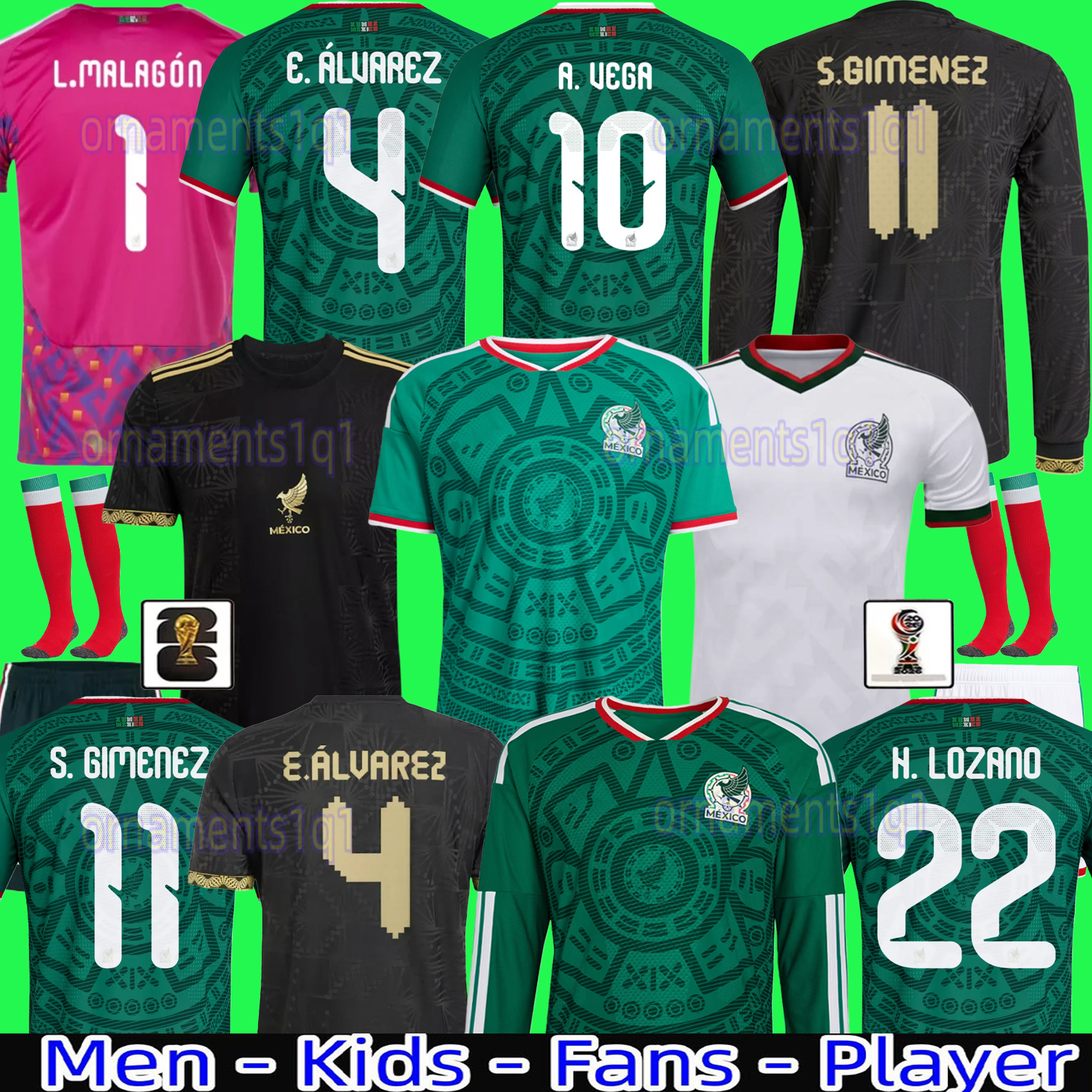 Copa America RAUL CHICHARITO Soccer Jerseys LOZANO 25 26 H.LOZANO Men Kids Football Shirts Uniforms Fans Player Version GIMENEZ 2025 2026 Gold Cup