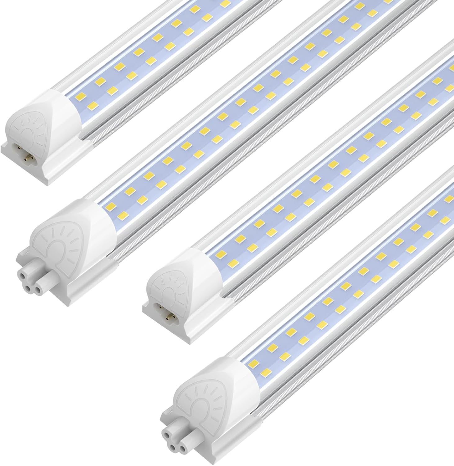 4FT 8FT 28W/72W Integrated Double Row LED T8 Tube light 7200LM SMD2835 1.2m 2.4m led fluorescent lighting fixture