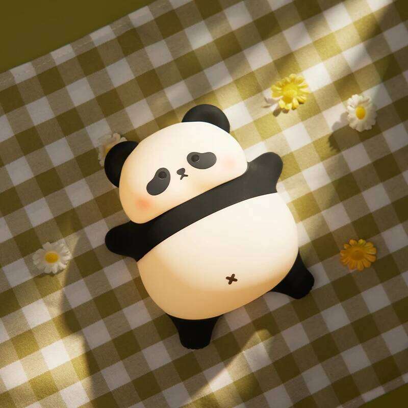 Lying Panda LED Night Light Touch Sensor Cartoon Kid's Nightlights Silicone Holiday Christmas Gift Bedside Lamp Bedroom Decor Z260227