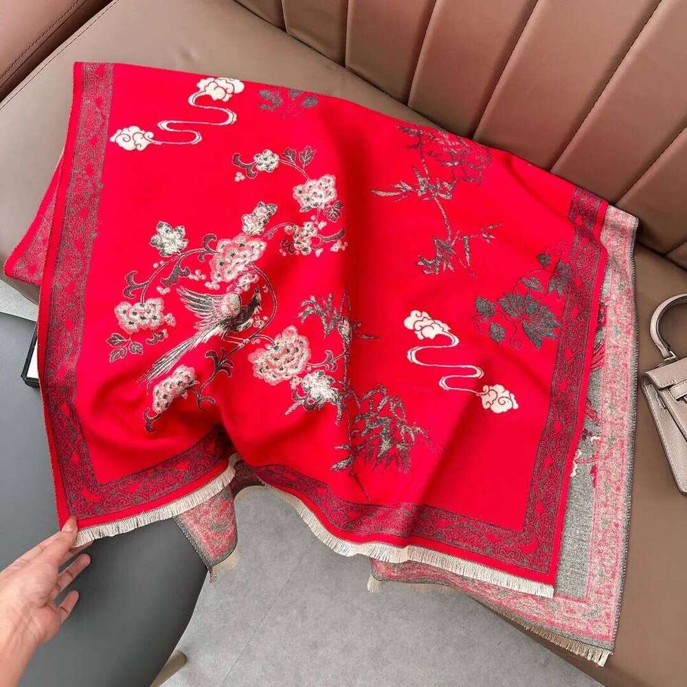 Luxury Winter Cashmere Scarf Women Print Design Warm Pashmina Blanket Poncho Scarves Female Carriage Shawl Thick Foulard Bufanda Z260226