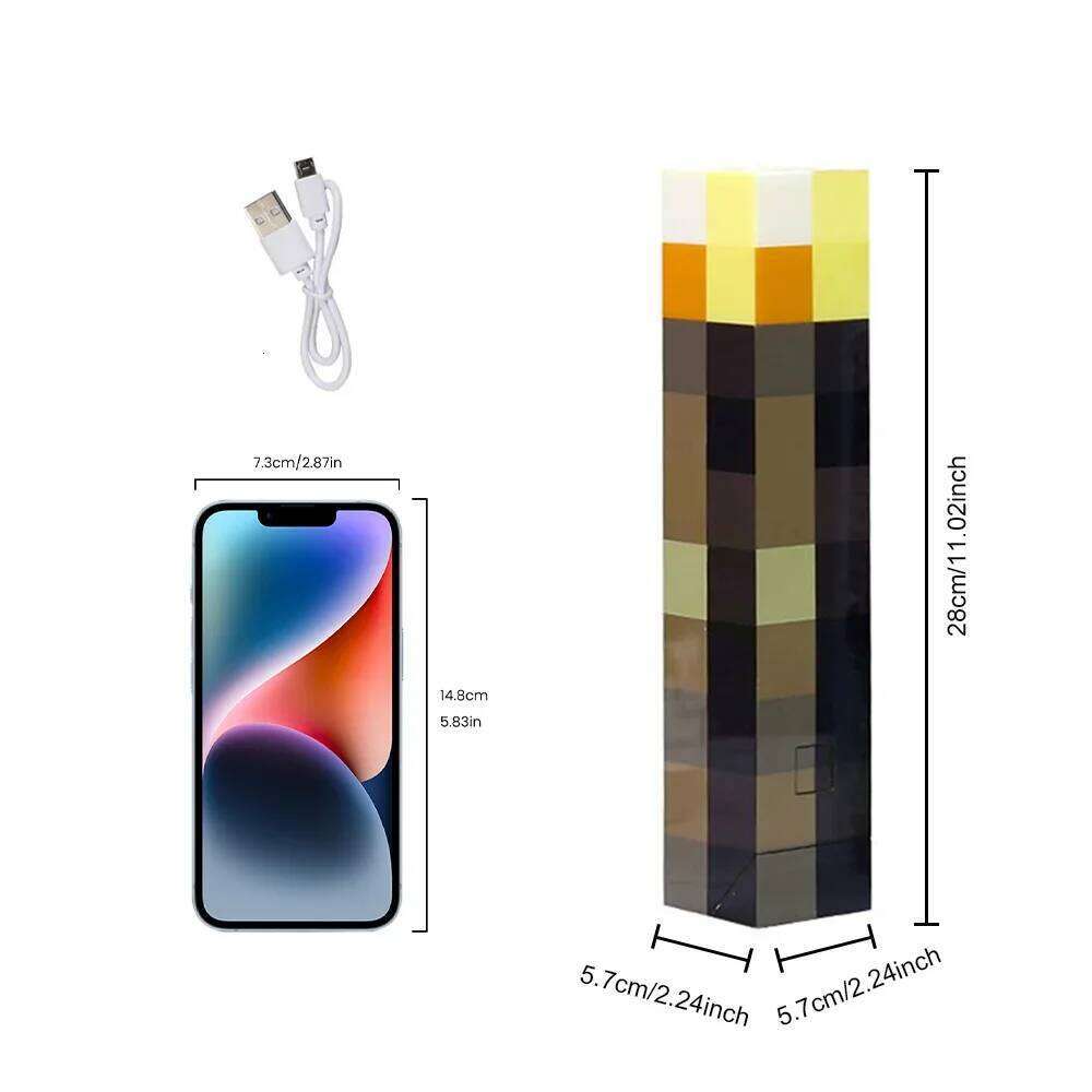 USB Rechargeable LED Night Lamp Light-Up Torch Hand Held Wall Mountable for Kids Room Decoration Lighting Toys Z260227