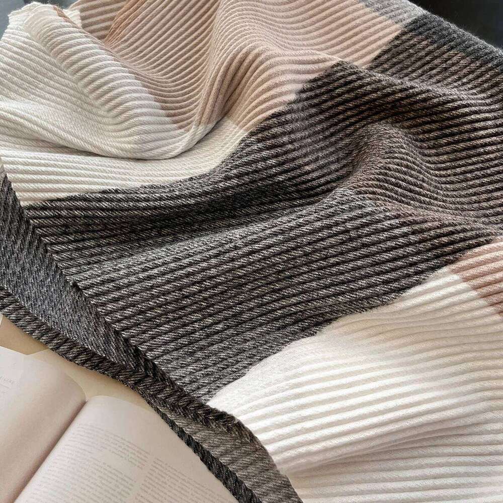Women Winter Cashmere Scarf 2025 Stripe Pashmina Luxury Brand Shawls and Wraps Bufanda Hijab Travel Stoles Echarpe Warm Blanket Z260226