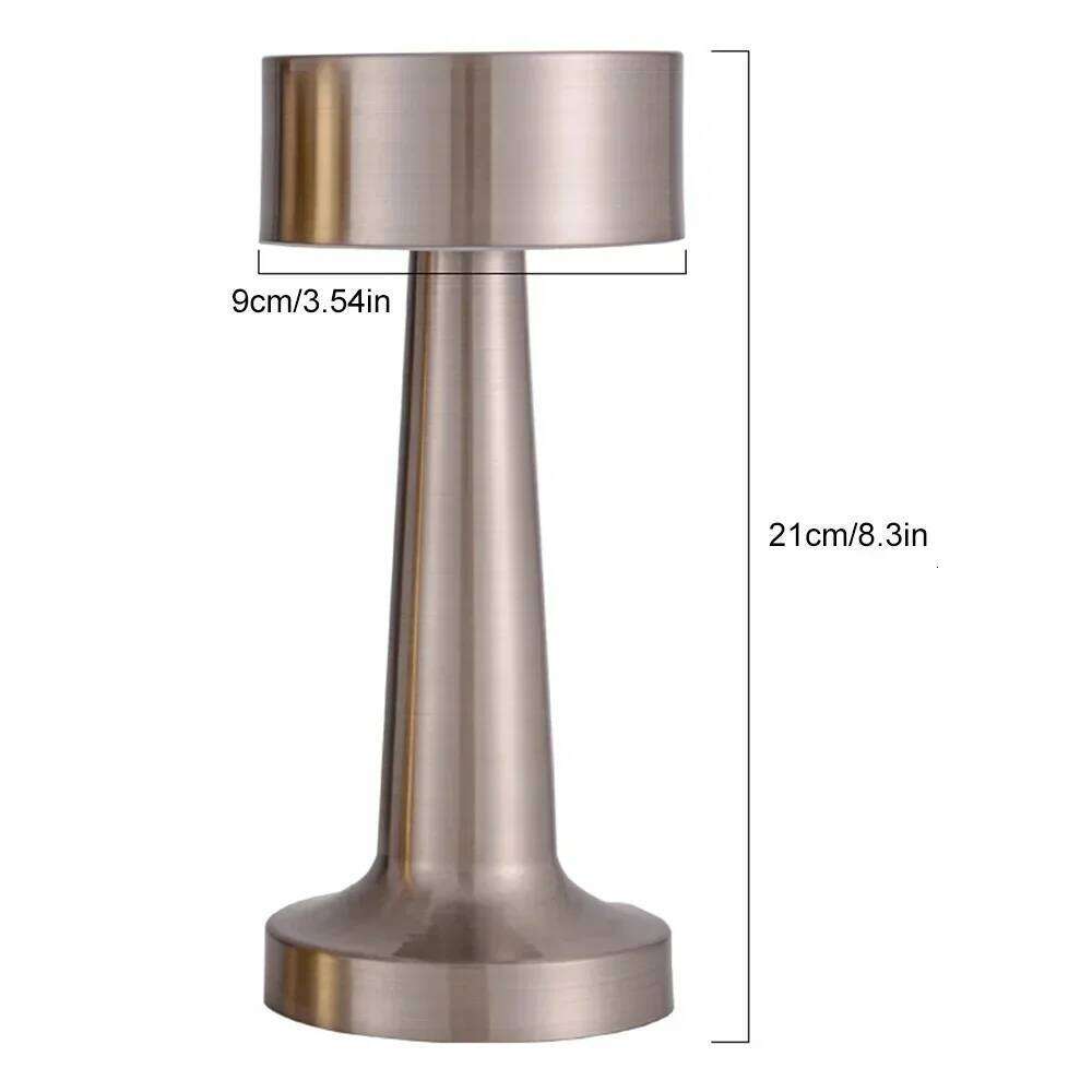 Rechargeable Retro Lamp Metal Touch Decor for Bar Coffee Table Restaurant Decoration Light Desk LED Night Lights Bedroom Z260227