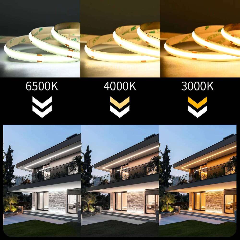 20m Ultra-long COB Strip Light 480LEDs/m 65.6ft Super Bright Flexible Led Ribbon Tape 24V Dimmable RA90 LED Linear Lighting Z260226