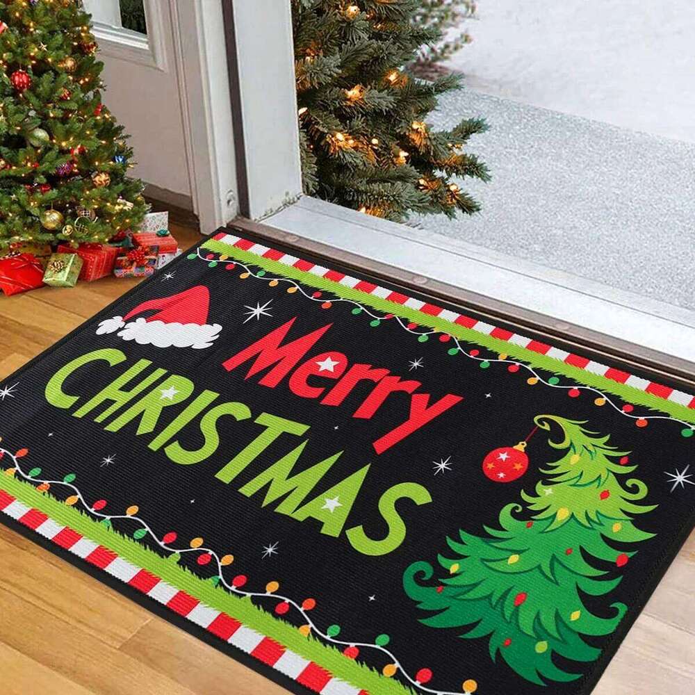 VIKAMA Floor Mat, Christmas Decorations, Anti-Slip And Easy-To-Clean Entrance Carpet, 2026 New Year Home Decoration H260226