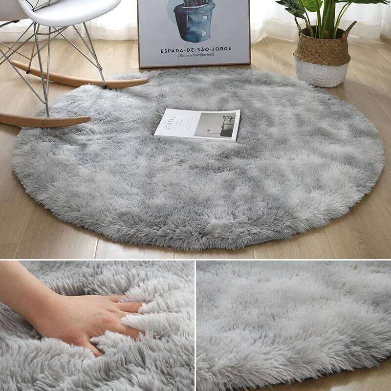 Ultra Soft Plush Round Rug Mat - Fluffy White Carpet for Living Room, Home Decor Bedroomr, Bedroom and Kids Room H260226