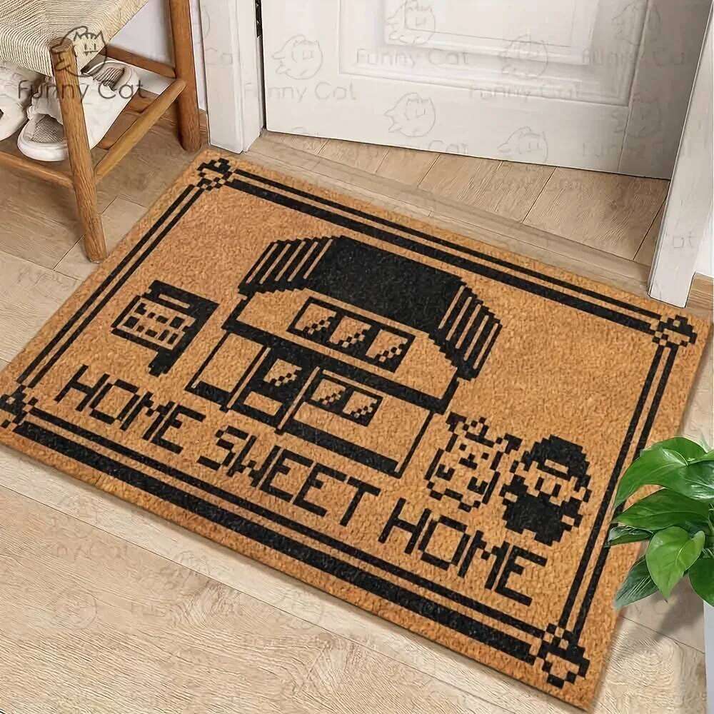 VIKAMA Sweet Door Gamers Anime Doormat for Covered Outdoor Welcome Mat For Home Entrance Decoration H260226